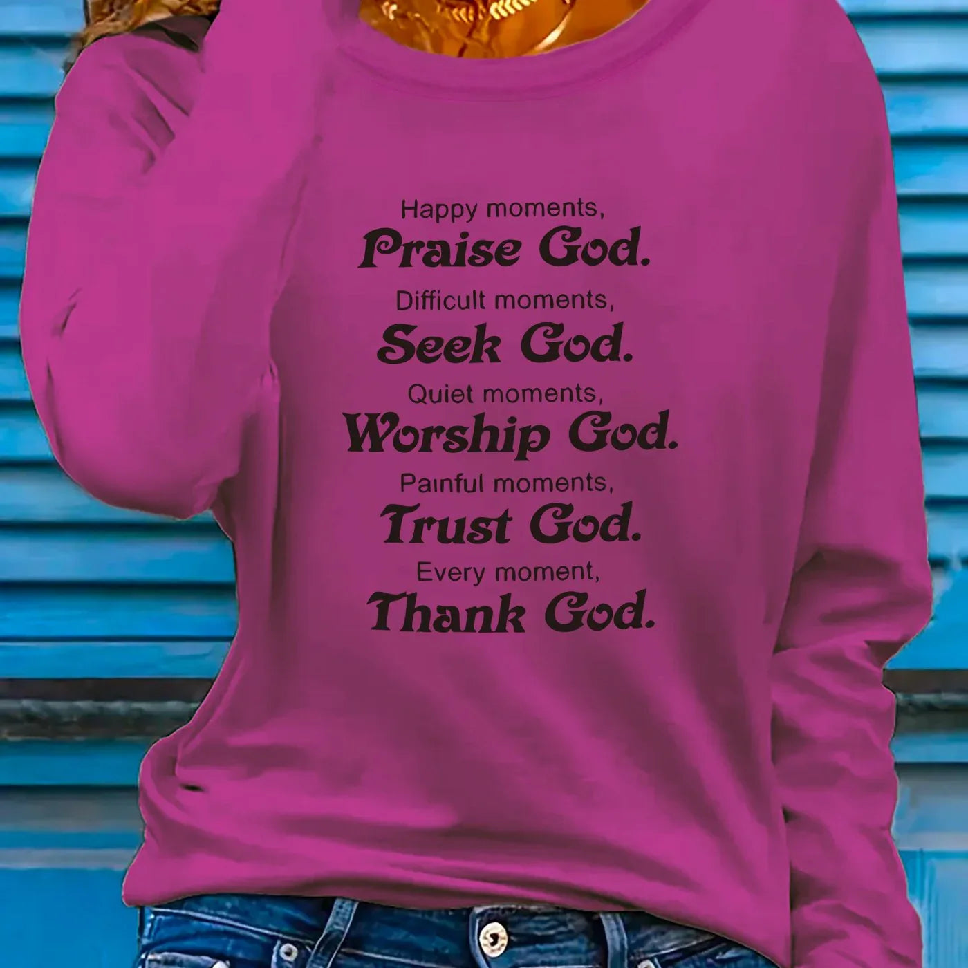 Women's Inspirational Long Sleeve T-Shirt - God Cloth