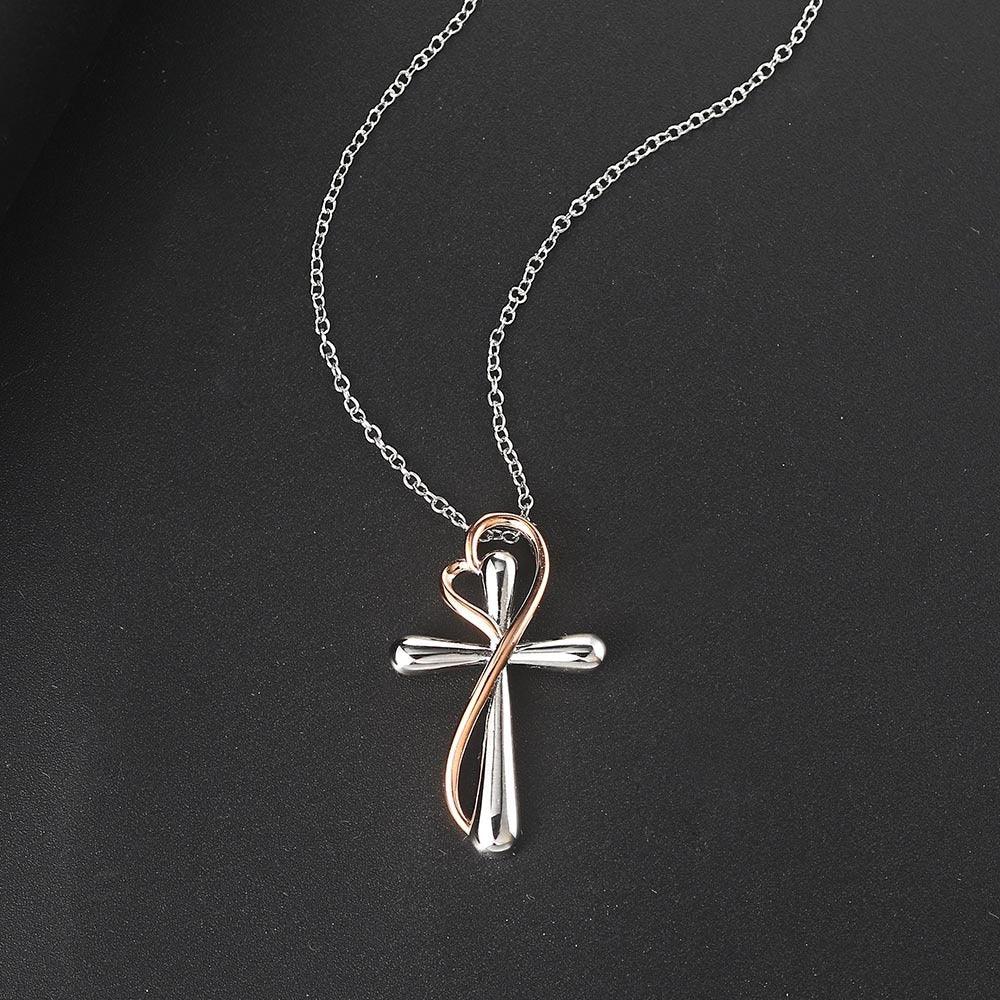 Heart Cross Necklace - God Cloth