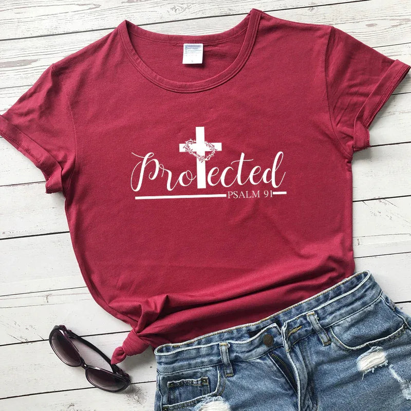 Protected by the Cross T-shirts - God Cloth