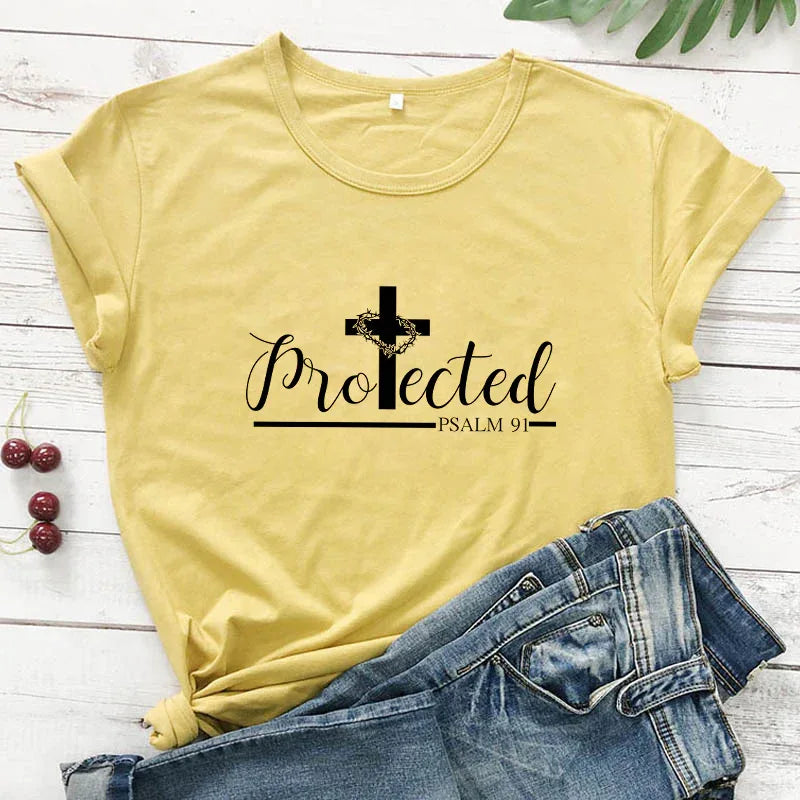 Protected by the Cross T-shirts - God Cloth