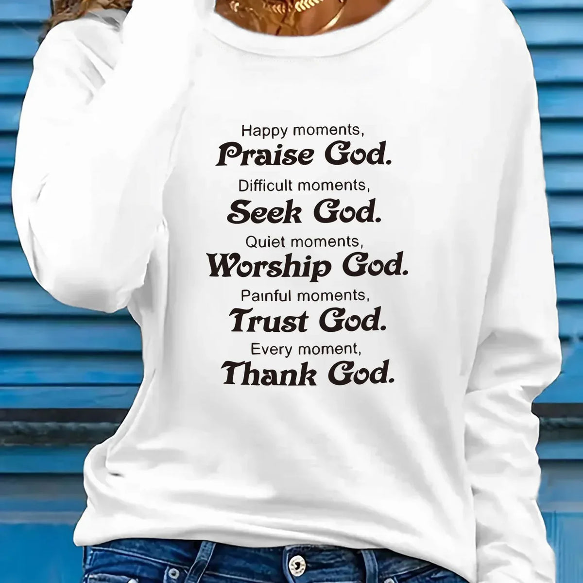 Women's Inspirational Long Sleeve T-Shirt - God Cloth