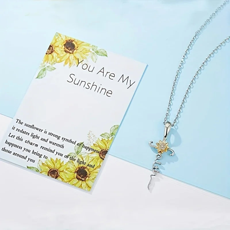 Sunflower Faith Cross Necklace