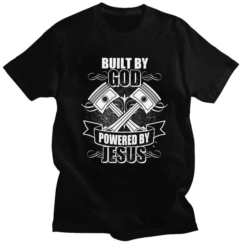 Built By God Powered By Jesus Tee