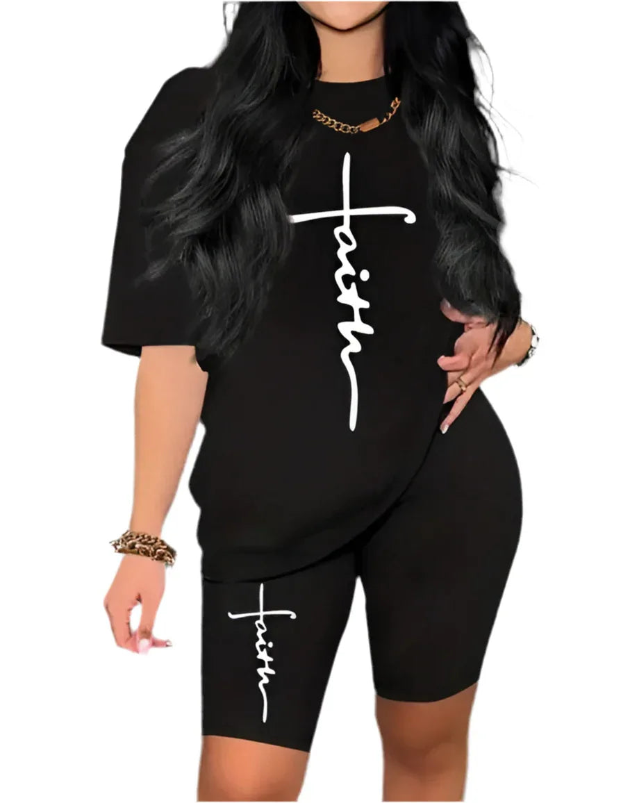 B&W Faith Shorts Set - God Cloth