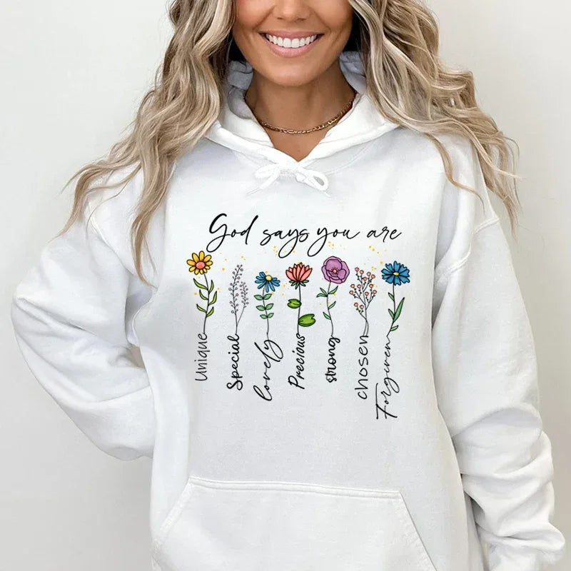 Flower God Says Hoodies - God Cloth