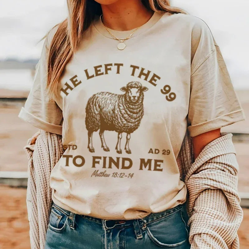 He Left the 99 Inspirational T-Shirt - God Cloth