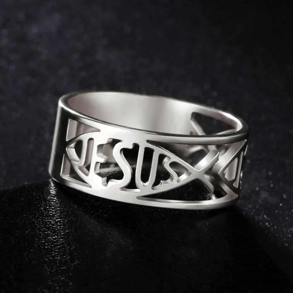 Jesus Fish Ring - God Cloth