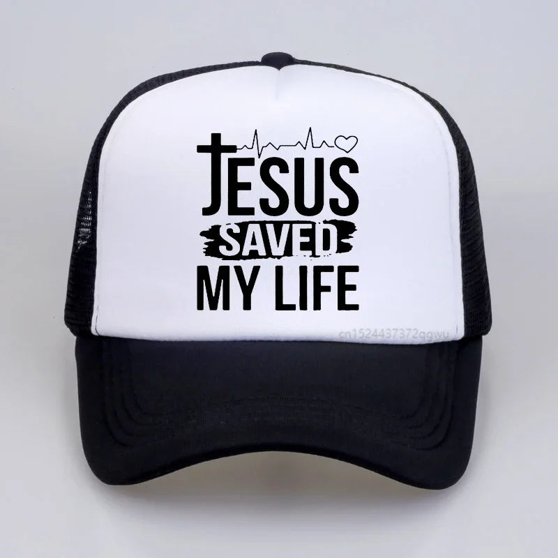 Jesus Saved My Life Baseball Caps