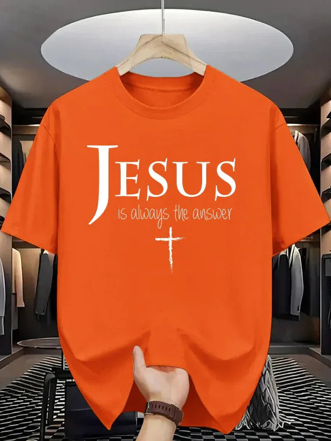 "Jesus is Always the Answer" Christian Graphic Tee - God Cloth