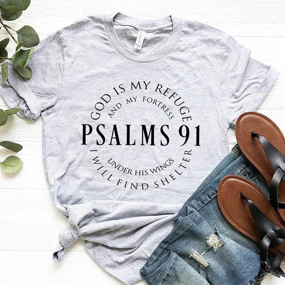 Psalms 91 T-Shirt - God Cloth