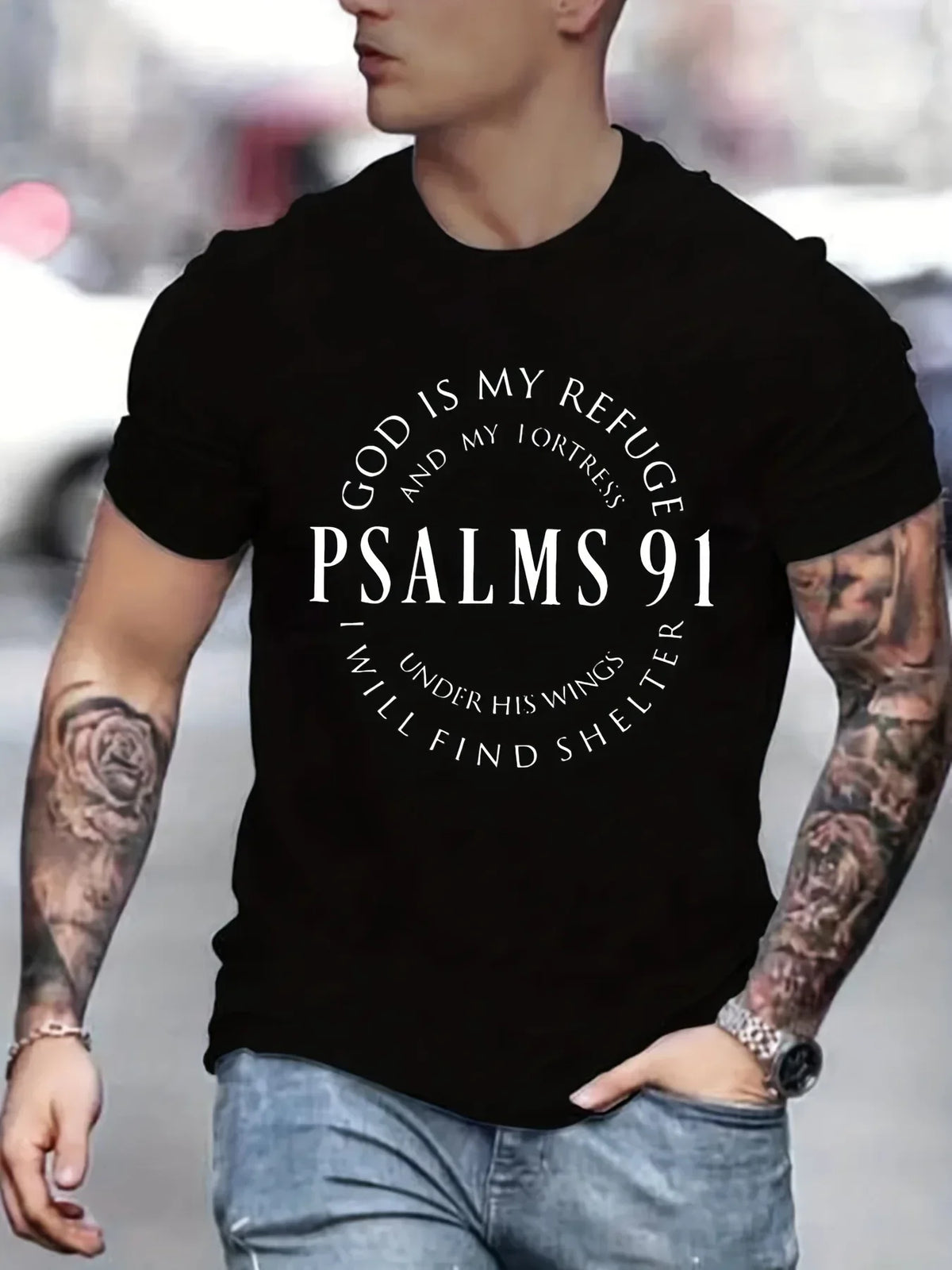 Psalms 91 T-shirt - God Cloth