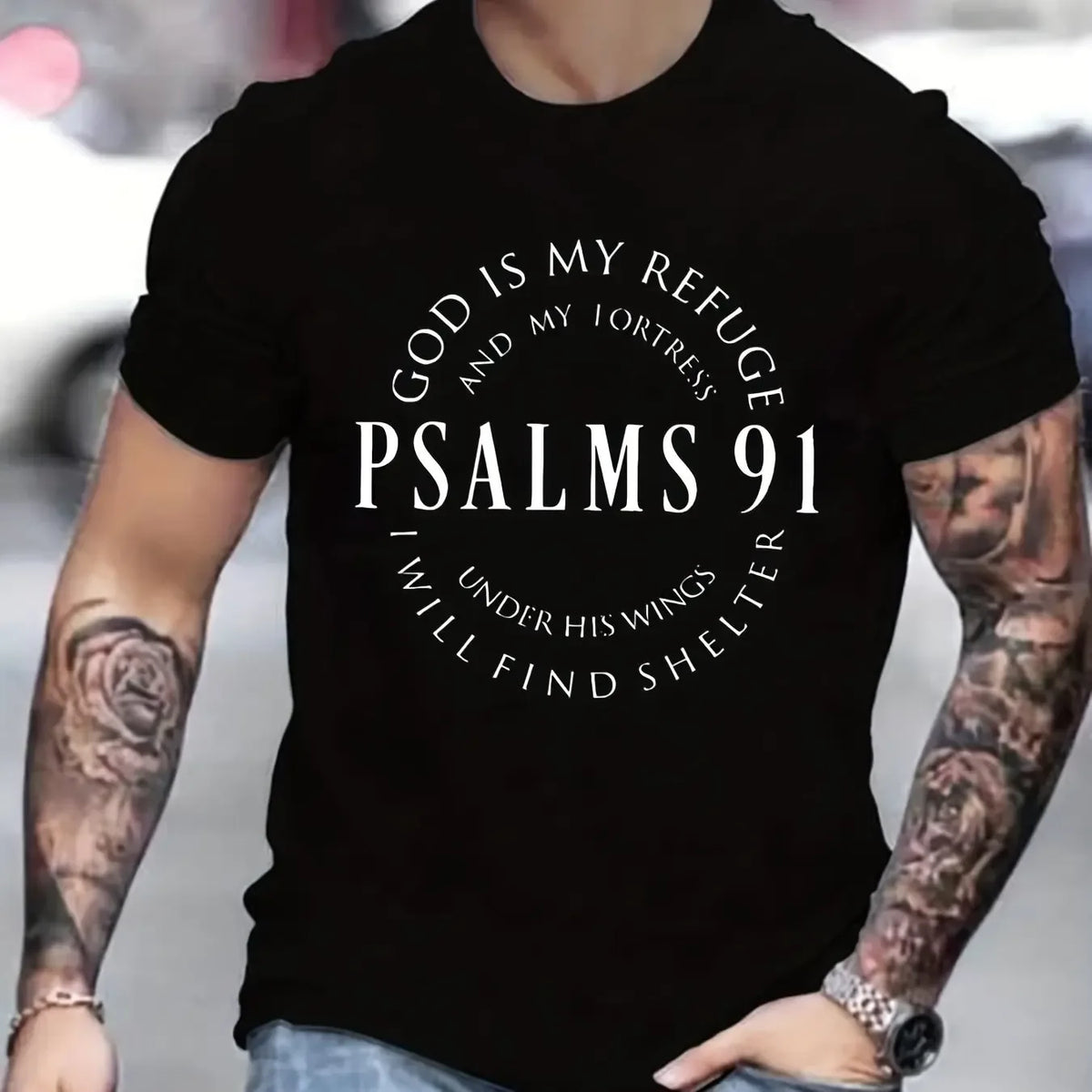 Psalms 91 T-shirt - God Cloth