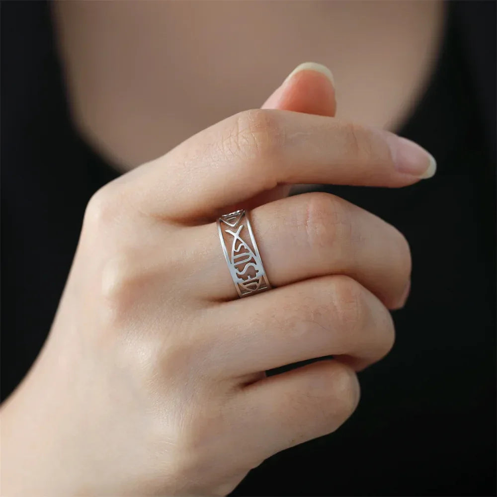 Jesus Fish Ring - God Cloth