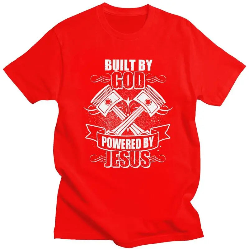 Built By God Powered By Jesus Tee