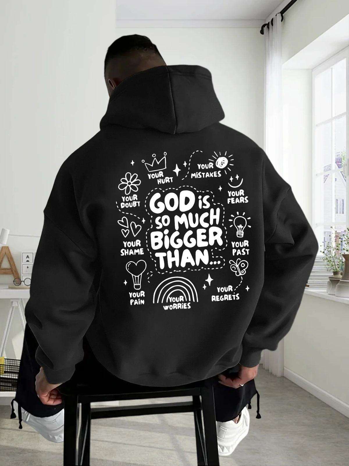 God Is So Much Bigger Than Christian Hoodie | Faith & Encouragement Sweatshirt