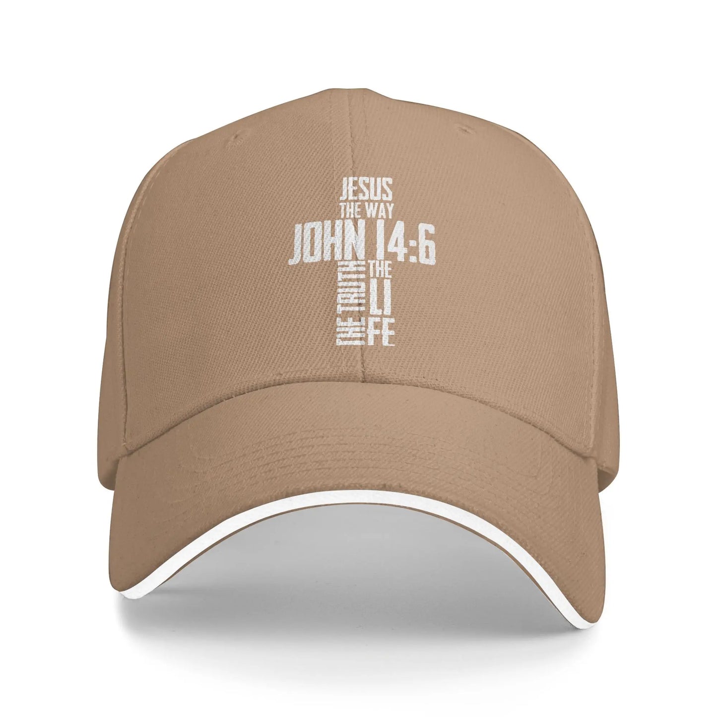 Jesus The Way Christian Cross Baseball Cap | John 14:6 Adjustable Hat