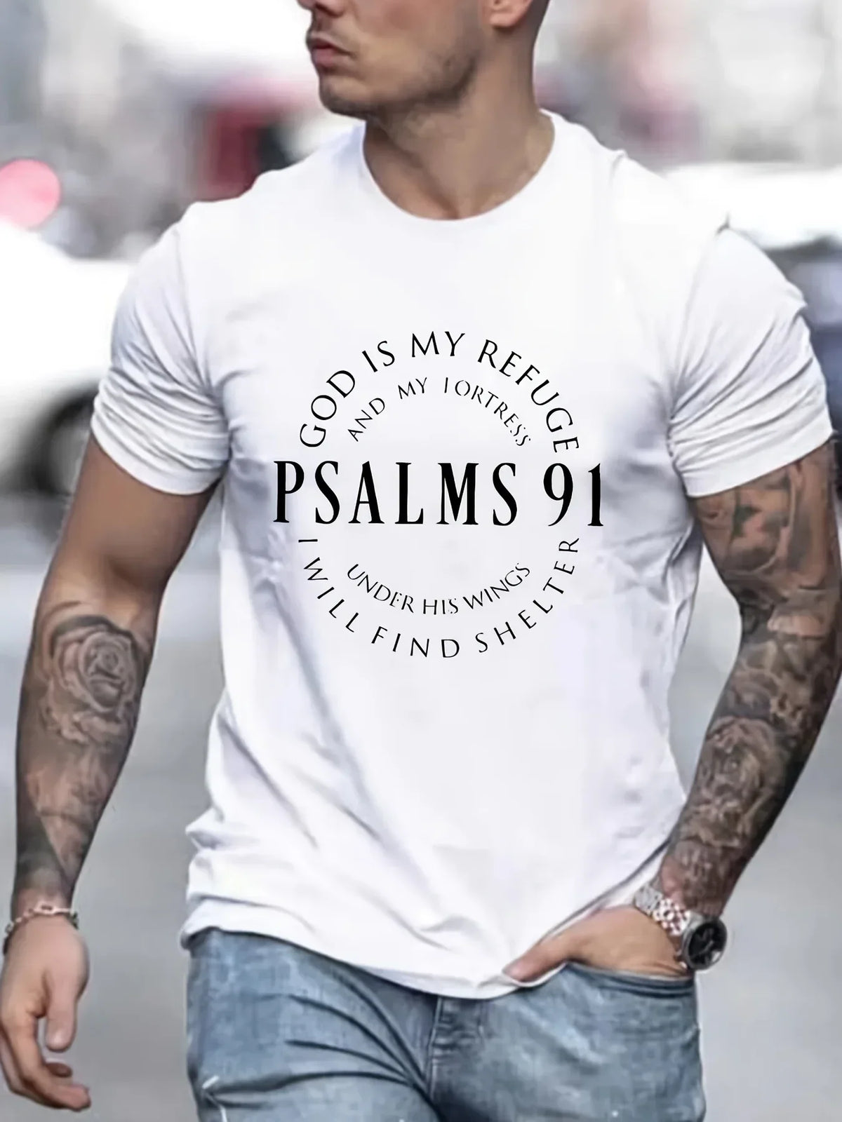Psalms 91 T-shirt - God Cloth