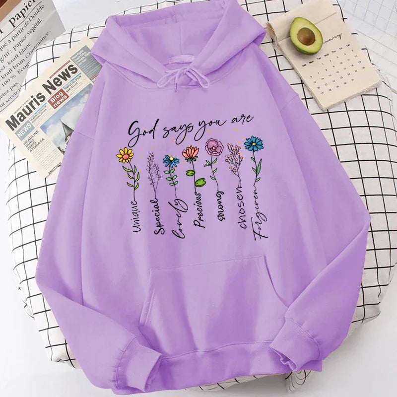 Flower God Says Hoodies - God Cloth
