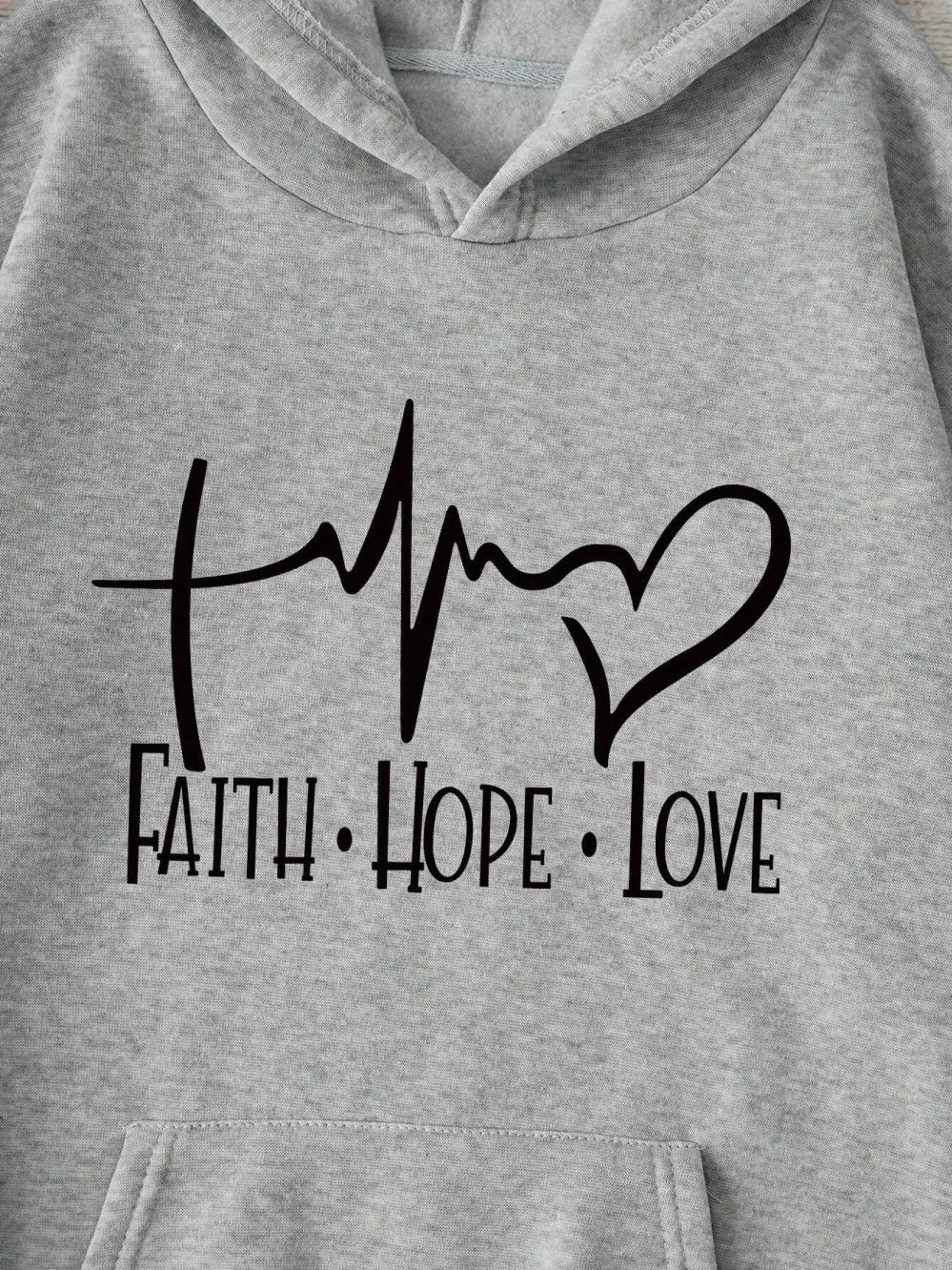 Faith Hope Love Heartbeat Hoodie