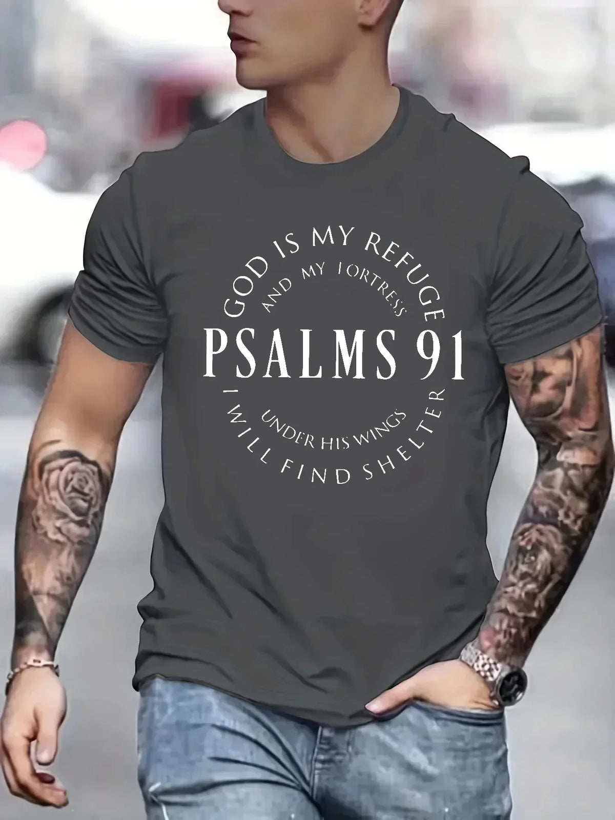 Psalms 91 T-shirt - God Cloth