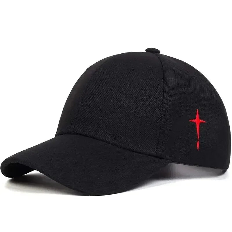 Unisex Simple Cross Water Drop Embroidered Baseball Caps - God Cloth