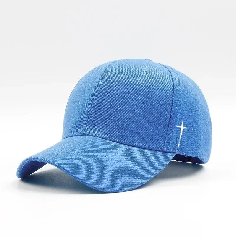 Unisex Simple Cross Water Drop Embroidered Baseball Caps - God Cloth