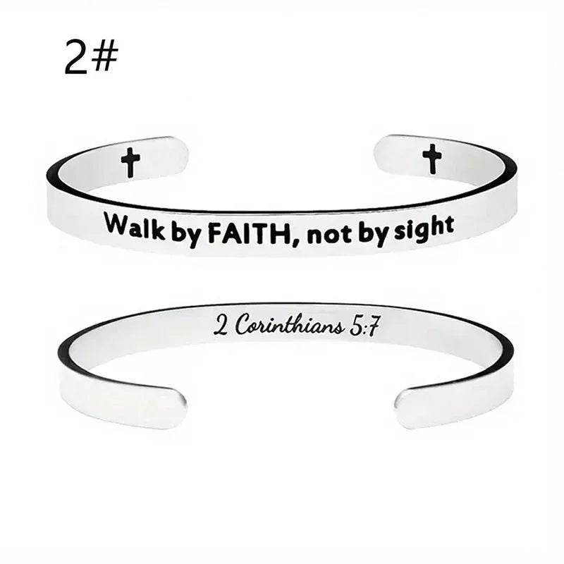 Scripture Open Cuff Bracelet - God Cloth