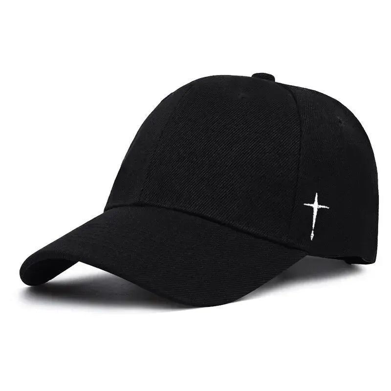 Unisex Simple Cross Water Drop Embroidered Baseball Caps - God Cloth