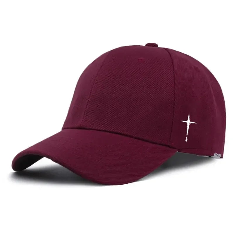 Unisex Simple Cross Water Drop Embroidered Baseball Caps - God Cloth