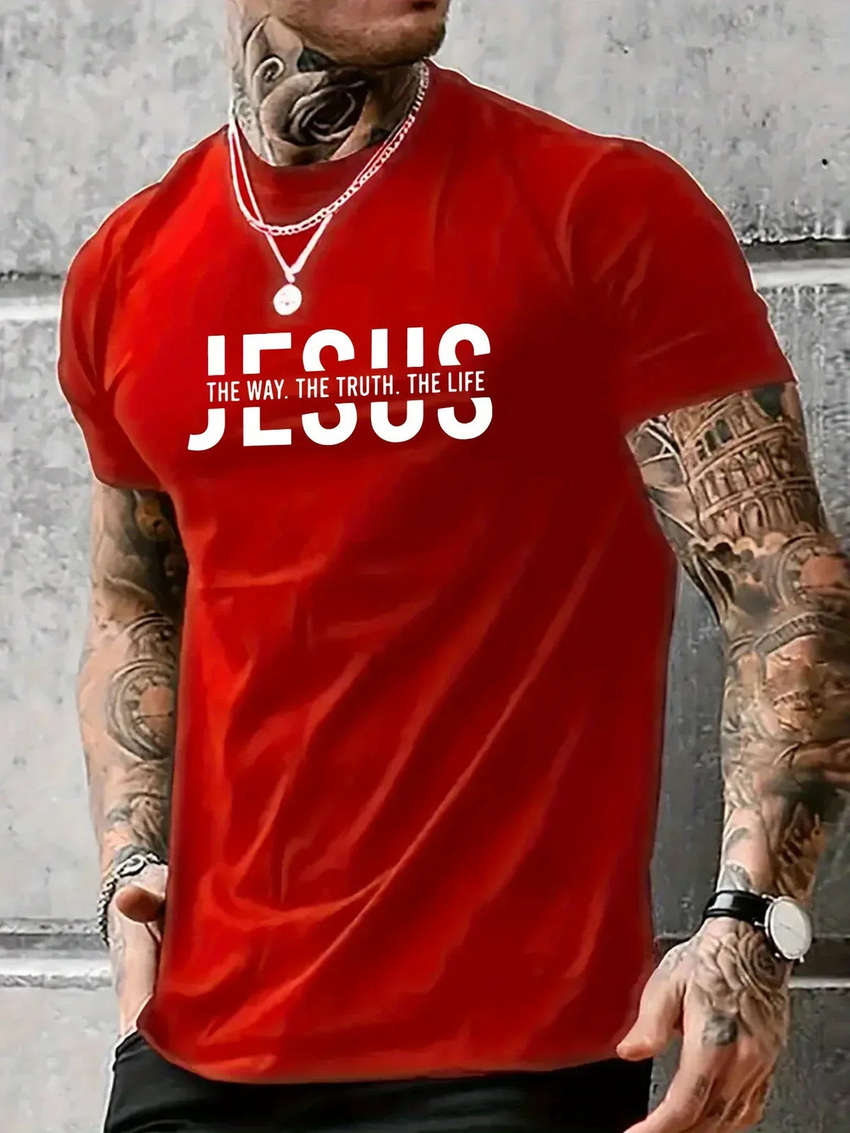 Loose Fit Jesus Way Truth Life T-shirt - God Cloth