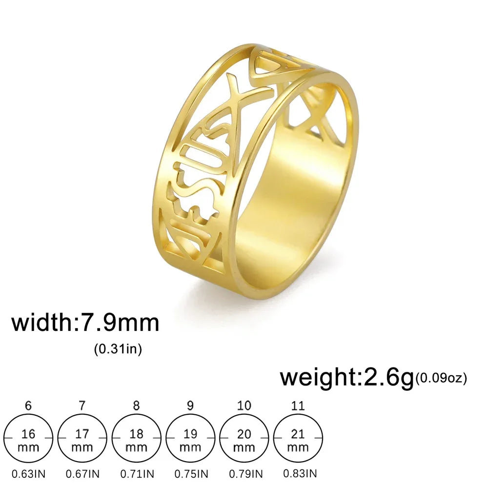 Jesus Fish Ring - God Cloth