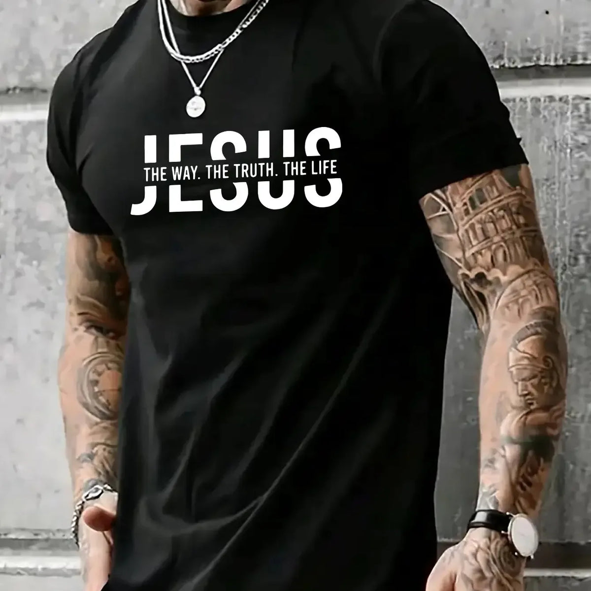 Loose Fit Jesus Way Truth Life T-shirt - God Cloth