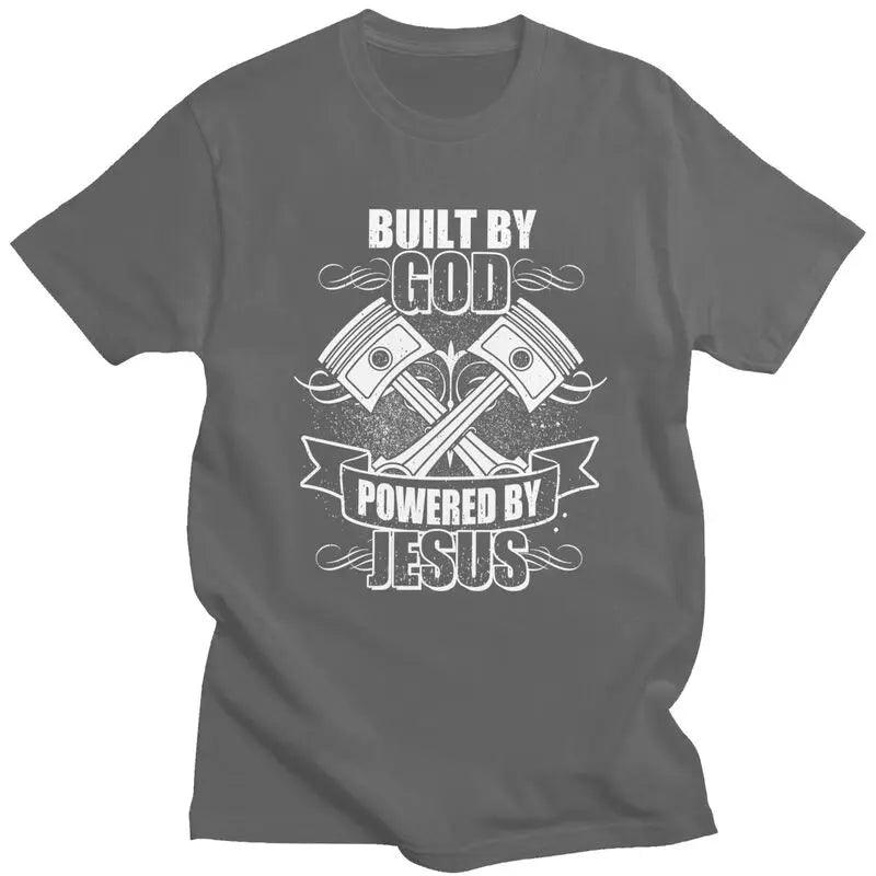 Built By God Powered By Jesus Tee