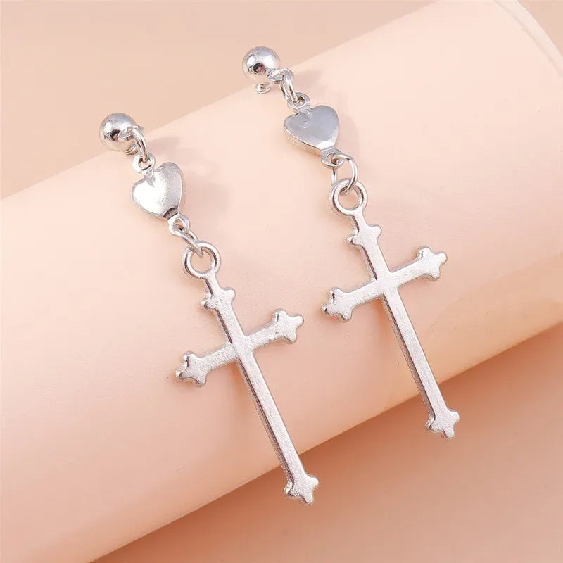 Zircon Cross Earrings for Women - God Cloth