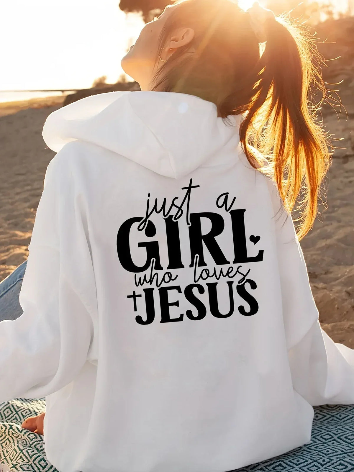 Just a Girl Who Loves Jesus Pullover Hoodie - God Cloth