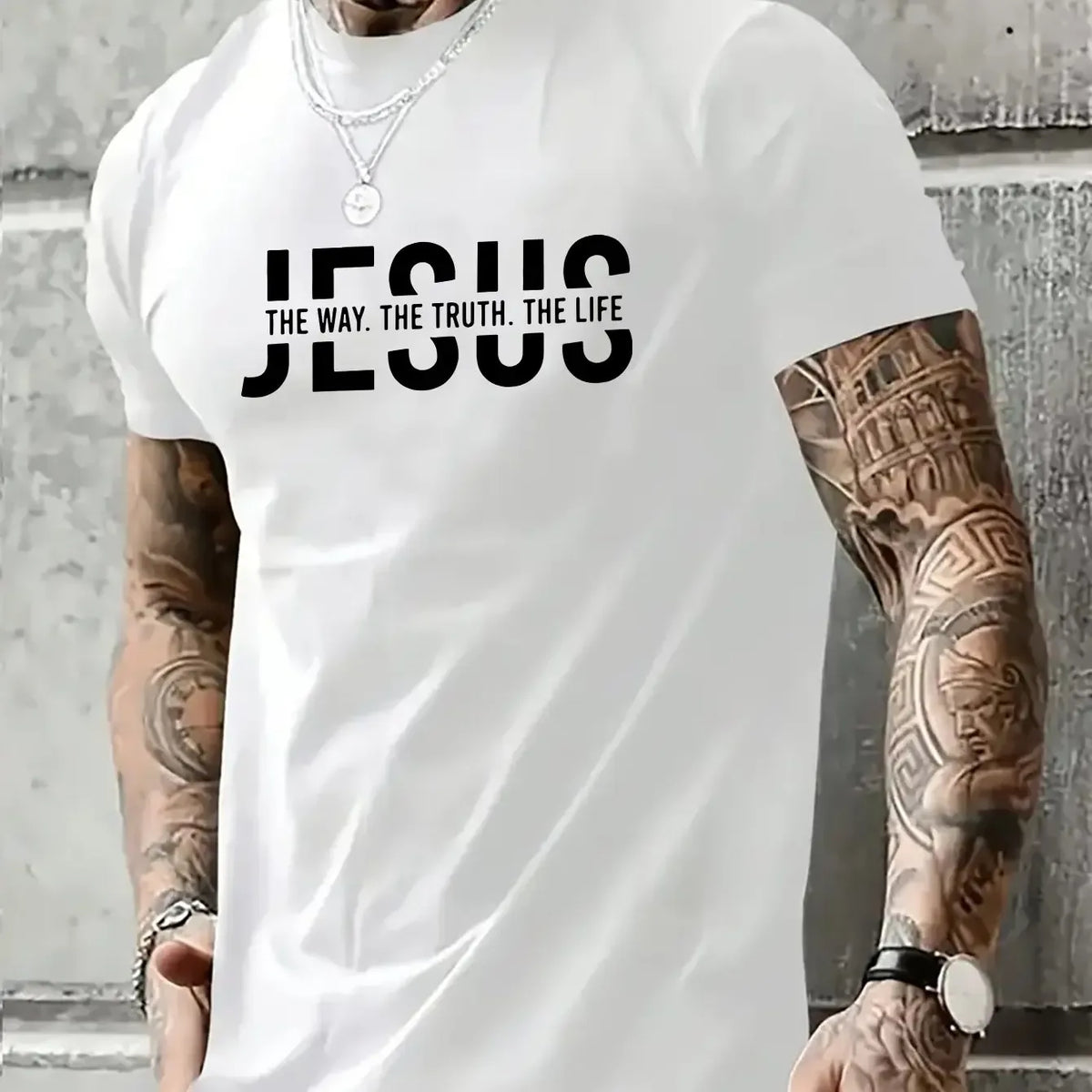 Loose Fit Jesus Way Truth Life T-shirt - God Cloth