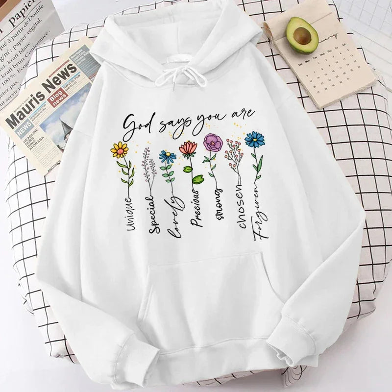 Flower God Says Hoodies - God Cloth