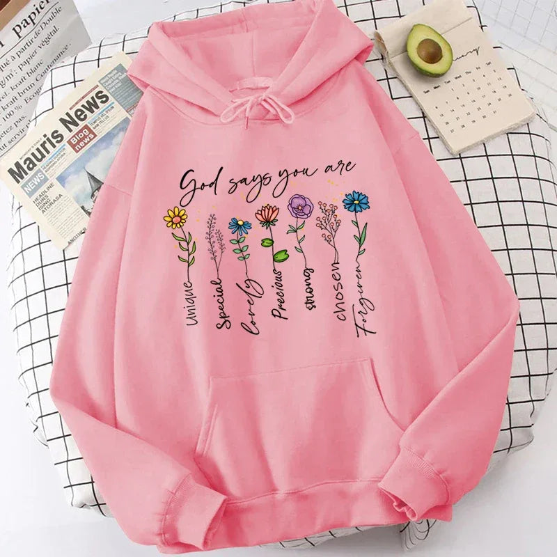 Flower God Says Hoodies - God Cloth