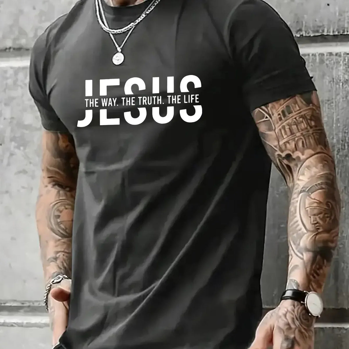 Loose Fit Jesus Way Truth Life T-shirt - God Cloth