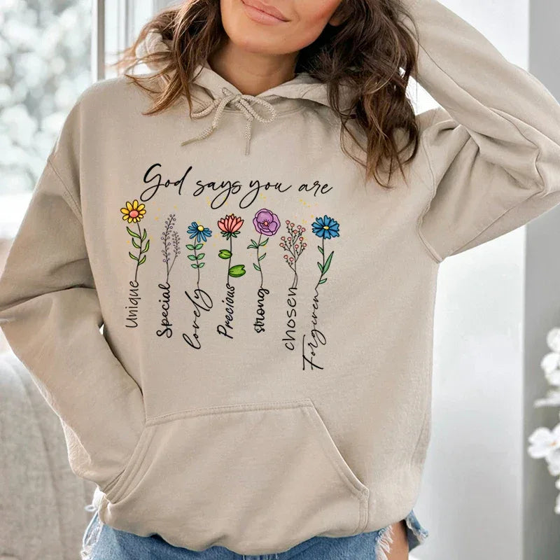 Flower God Says Hoodies - God Cloth