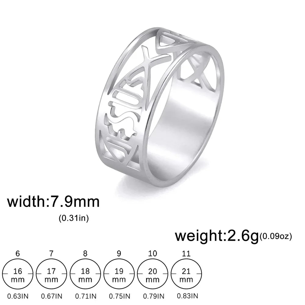 Jesus Fish Ring - God Cloth