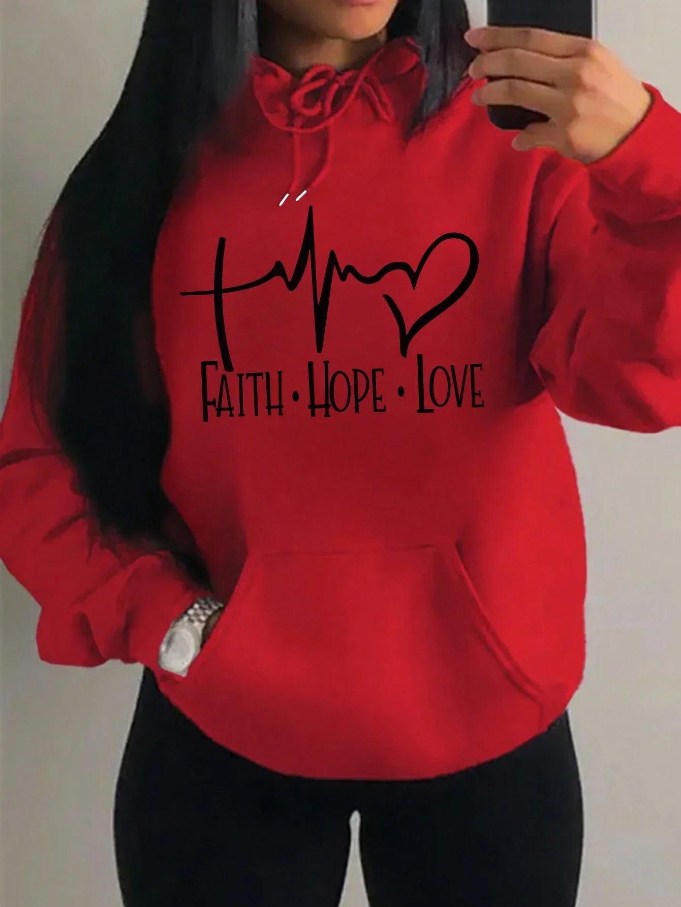 Faith Hope Love Heartbeat Hoodie