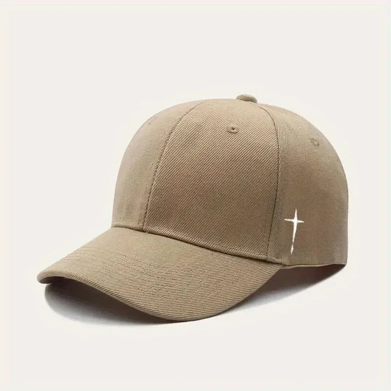 Unisex Simple Cross Water Drop Embroidered Baseball Caps - God Cloth