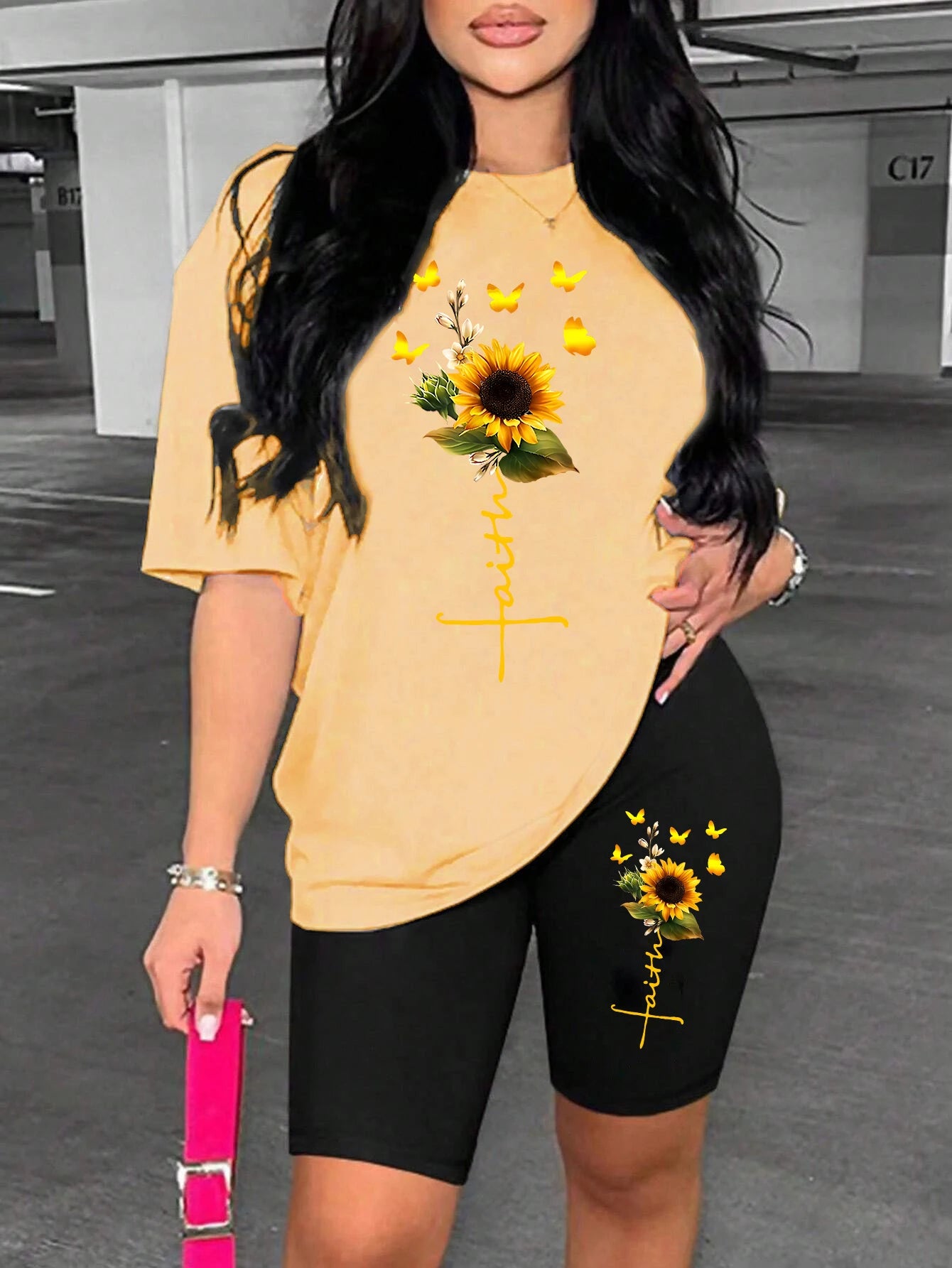 Sunflower Faith Shorts Set