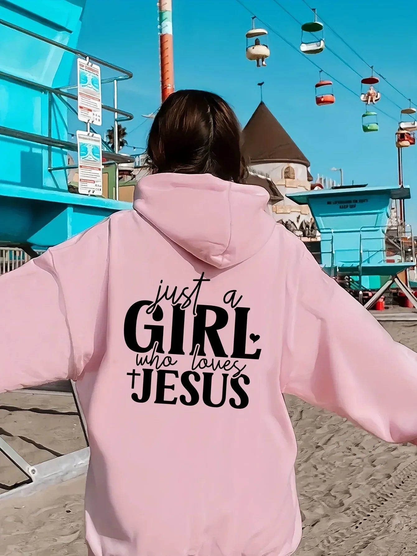 Just a Girl Who Loves Jesus Pullover Hoodie - God Cloth