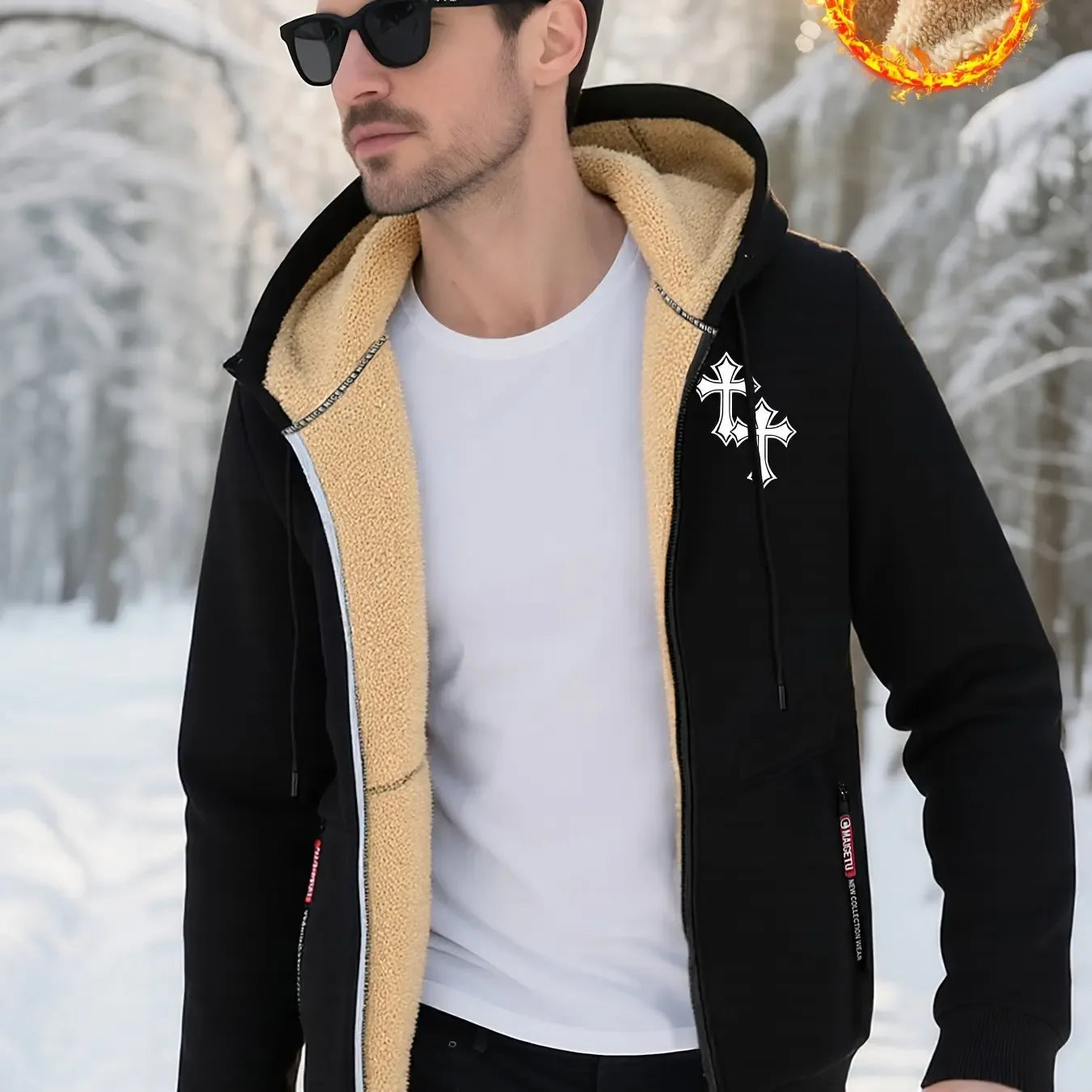 Men's Fleece-Lined Hooded Jacket - God Cloth