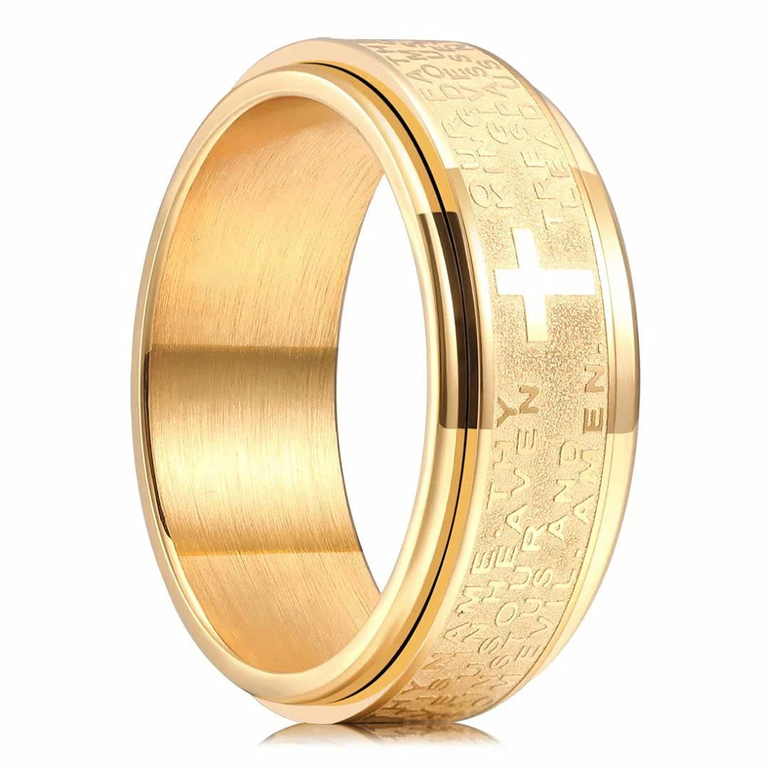 Stainless Steel Christian Cross Rings