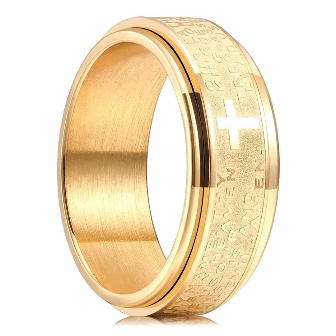 Stainless Steel Christian Cross Rings - God Cloth