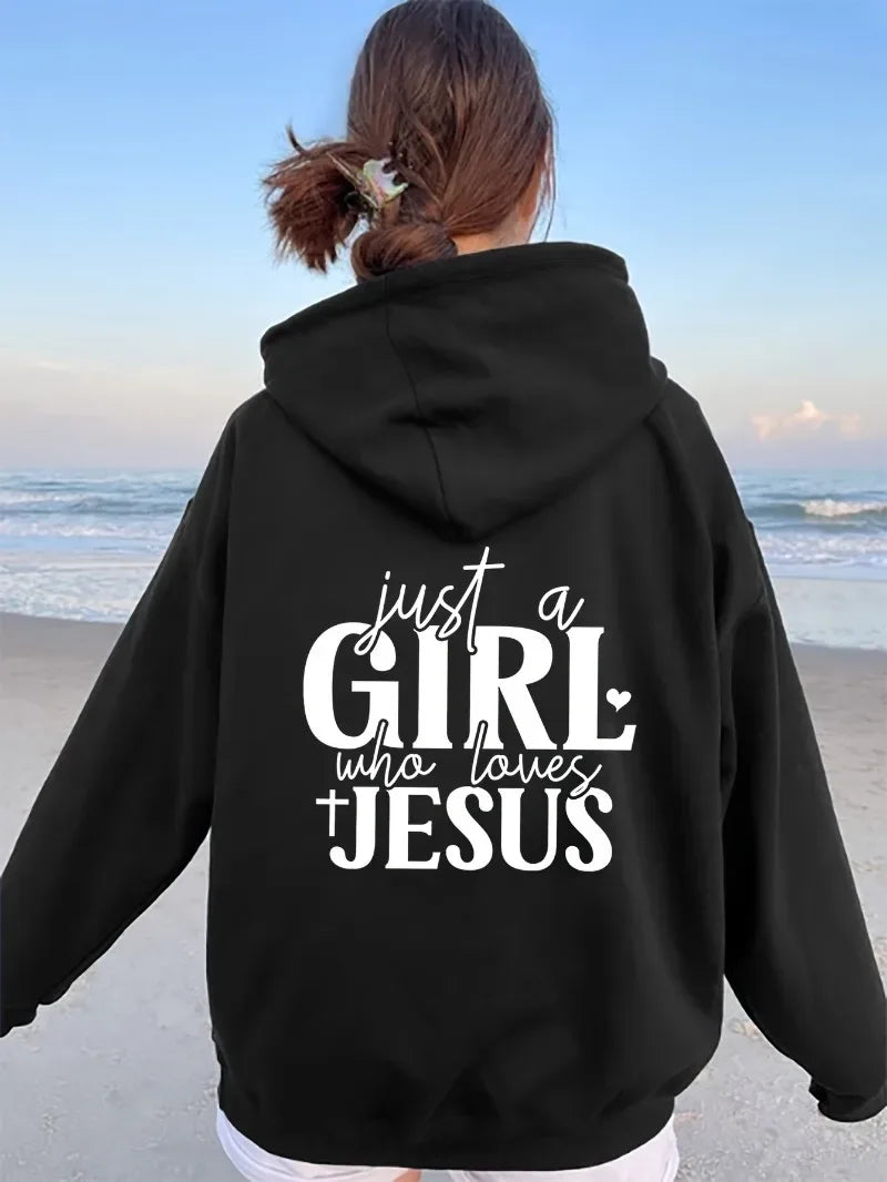 Just a Girl Who Loves Jesus Pullover Hoodie - God Cloth
