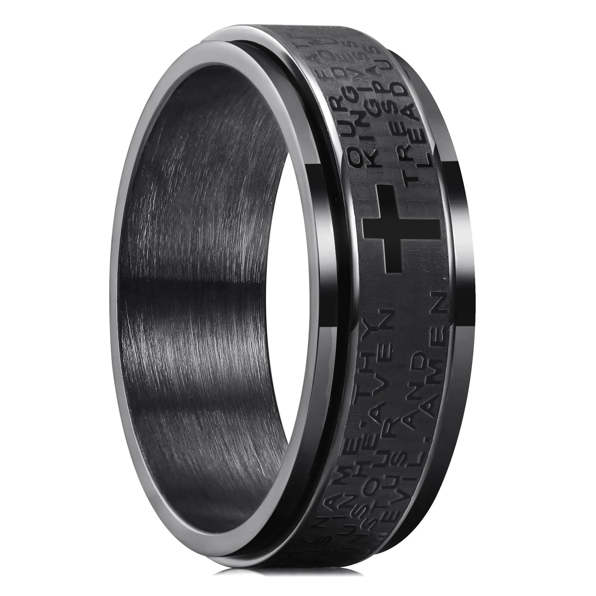 Stainless Steel Christian Cross Rings - God Cloth